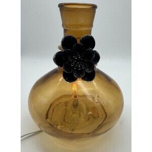 Pier One Amber Colored Night Light/Lamp  Only 9”